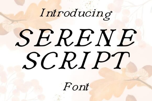 Introduce a Touch of Graceful Elegance to Your Projects with Serene Script