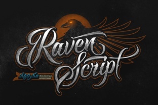 Raven Script: A Typeface Inspired by the Mystery of The Raven Wings
